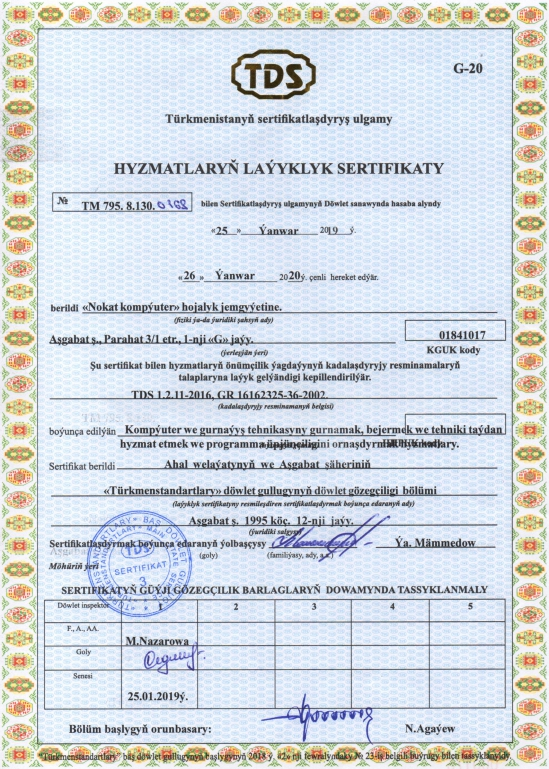 certificate